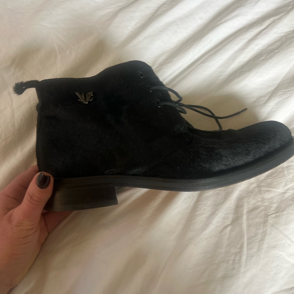 Versace black booties